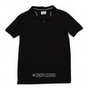 Class Club Boys Black Polo Shirt Short Sleeve Collared Modern Fit Size 14/16